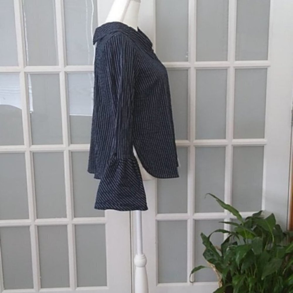 Farrow Navy Bell Sleeve Top From Need Supply - Picture 5 of 13
